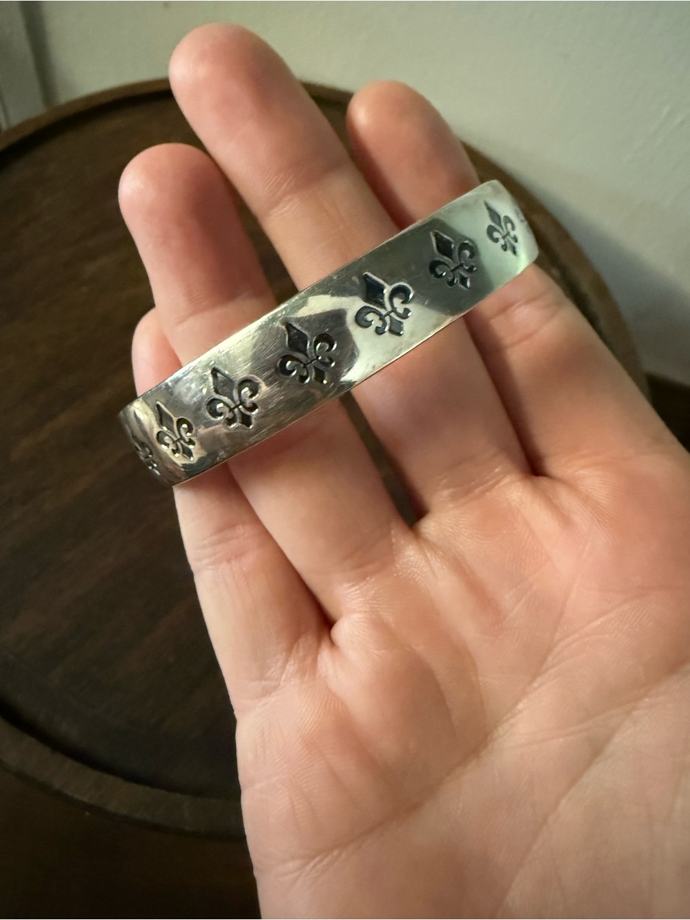 Mignon Faget Silver Fleur-de-Lis Cuff Bracelet